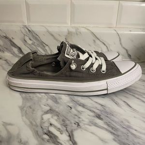 No tie converse slip ons.